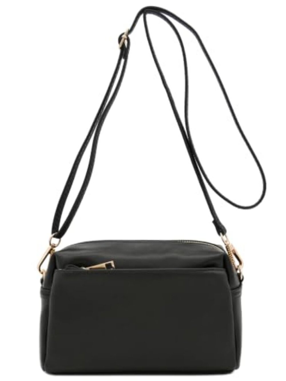 Triple Zip Small Crossbody Bag